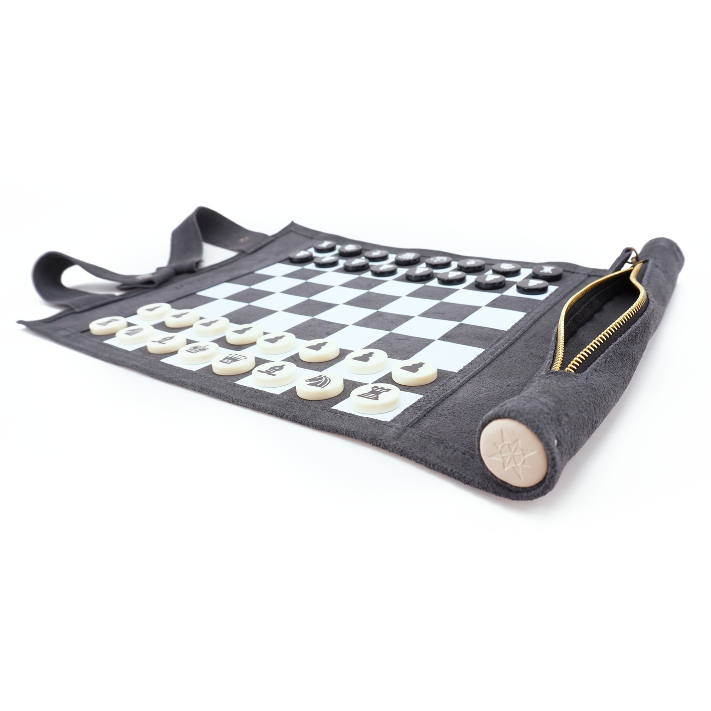 SONDERGUT - Reise Schach & Dame - Farbe: GRAU