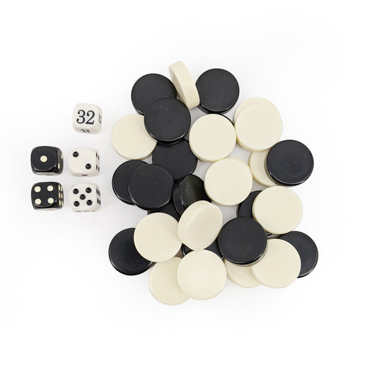 SONDERGUT - Backgammon Spielsteine Set aus MELAMIN - Ersatzsteine