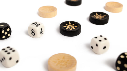 Backgammon Spielsteine SET aus HOLZ - Backgammon SET 25 mm