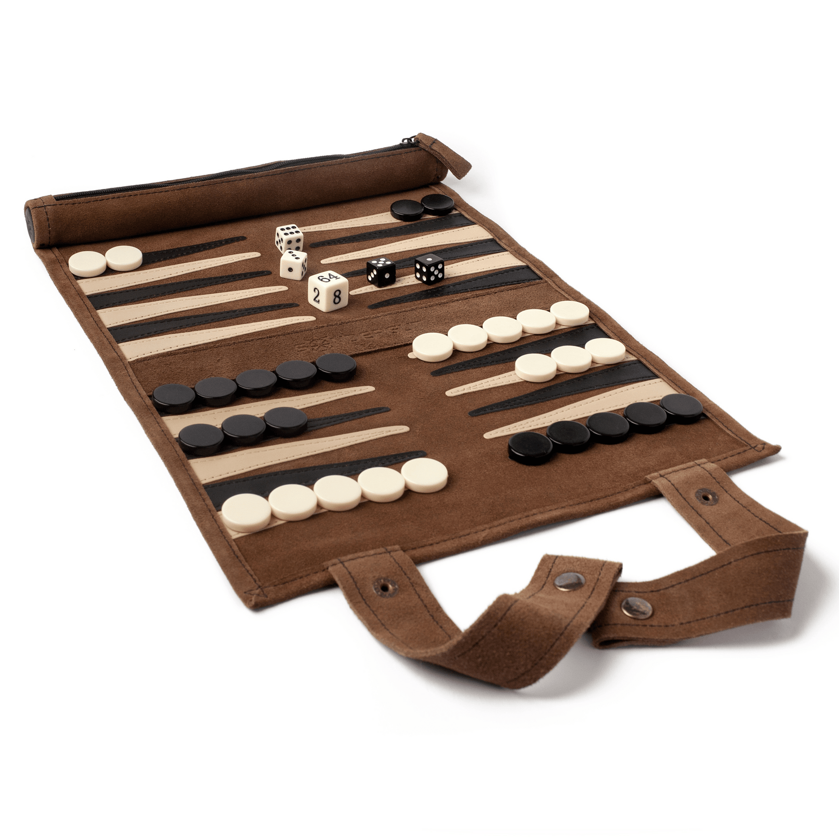 SONDERGUT - Reise Backgammon zum Ausrollen - Farbe: MOCCA – Sondergut