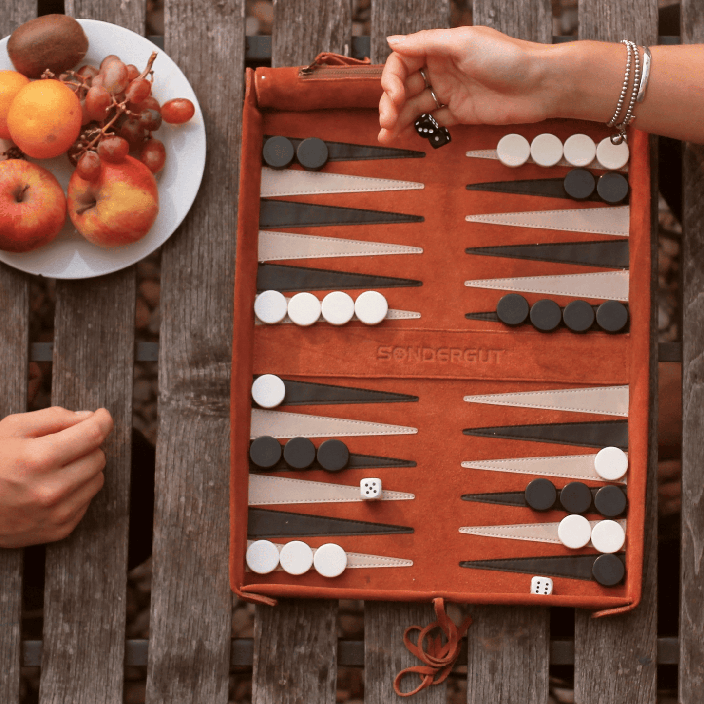 SONDERGUT - Backgammon DELUXE Spielsteine Set aus MELAMIN - Ersatzsteine